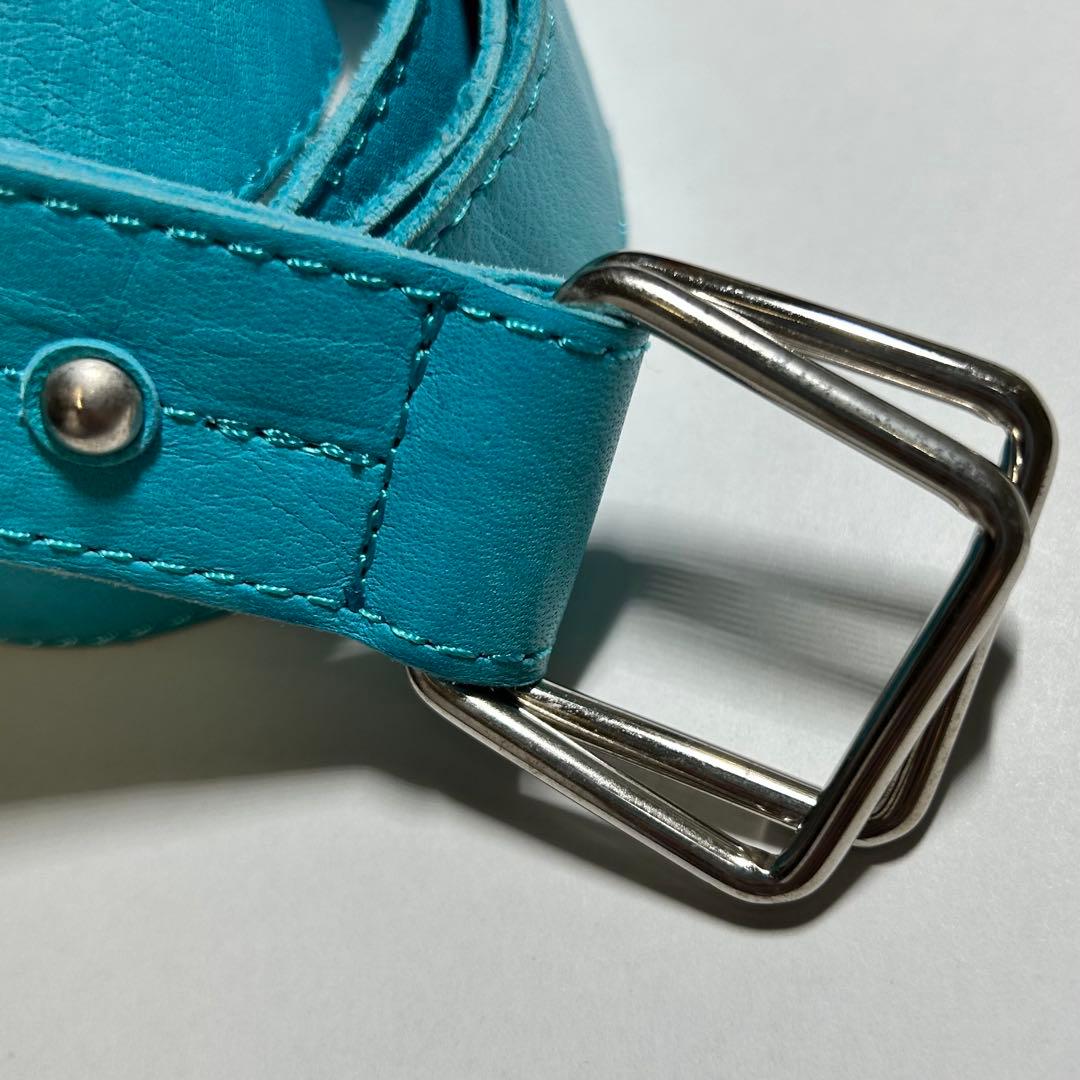 【桜井着】フランシストモークス　ベルト　ターコイズブルー