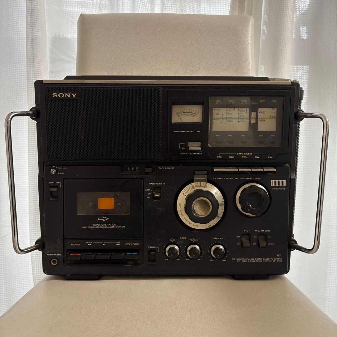ソニー CF-5950 スカイセンサーモノラルラジオカセットコーダー
