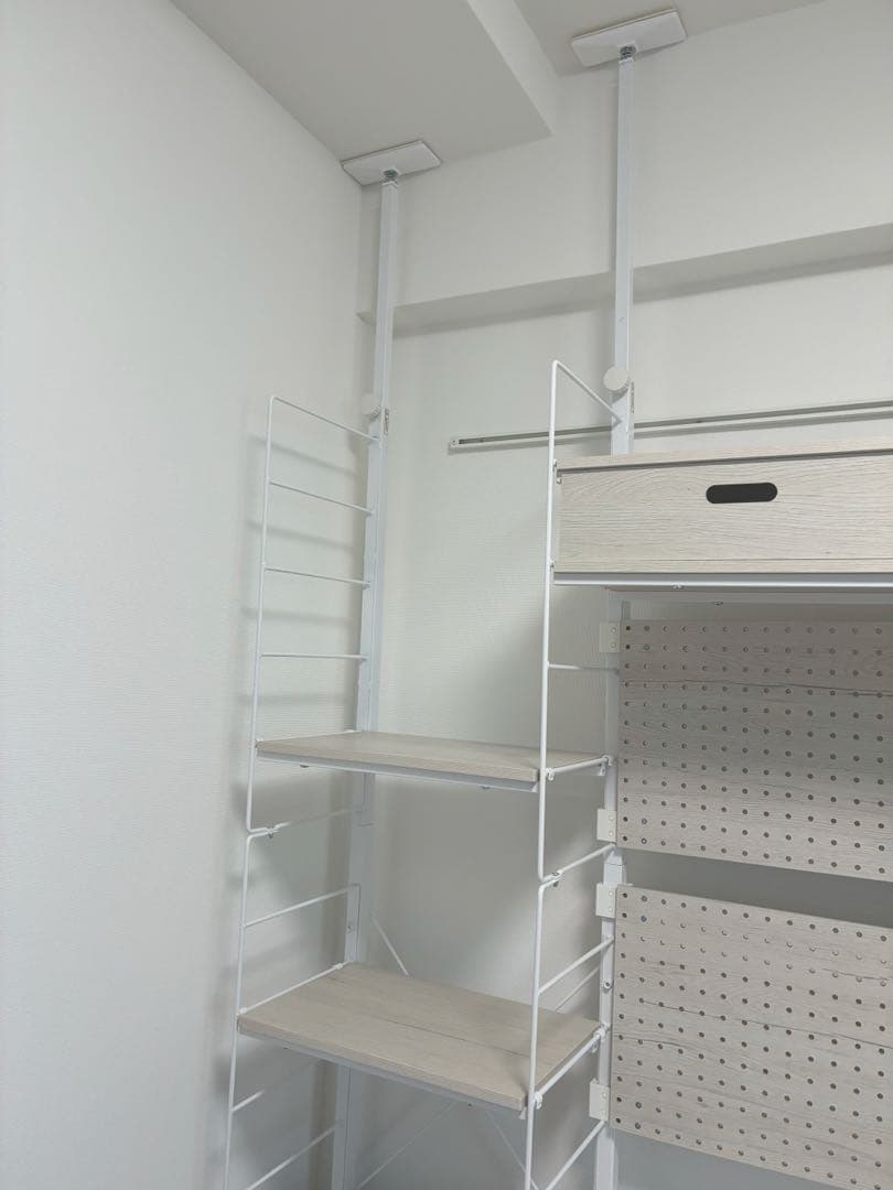 氷翠様 【美品】 ニトリ Nポルダ デスク 収納 突っ張り 壁面 セット