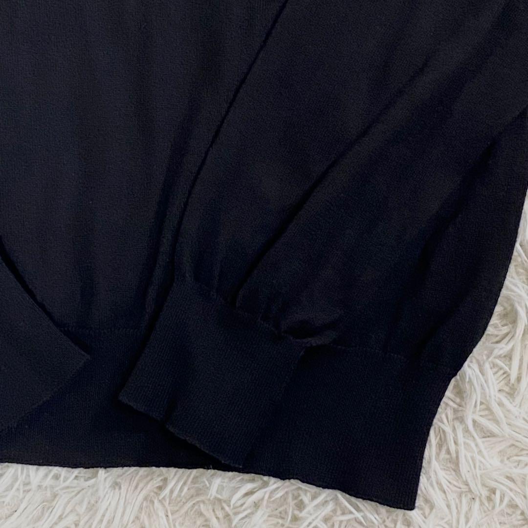 【美品】イタリア製 BEAMSf コットンニット ビームスエフ　ブラック　長袖