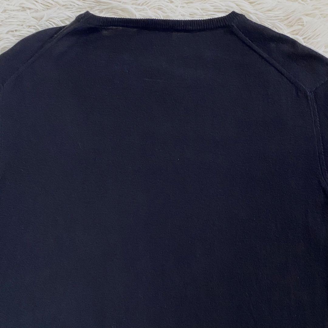 【美品】イタリア製 BEAMSf コットンニット ビームスエフ　ブラック　長袖