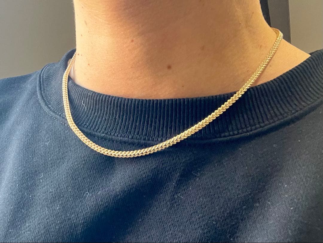 アヴァランチ 10K イエローゴールド フランクリンネックレス 幅2.8mm