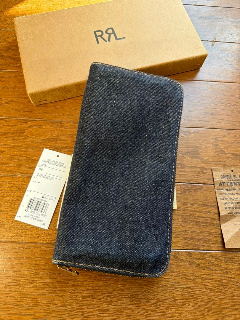 RRL デニム長財布 ジッパータイプ