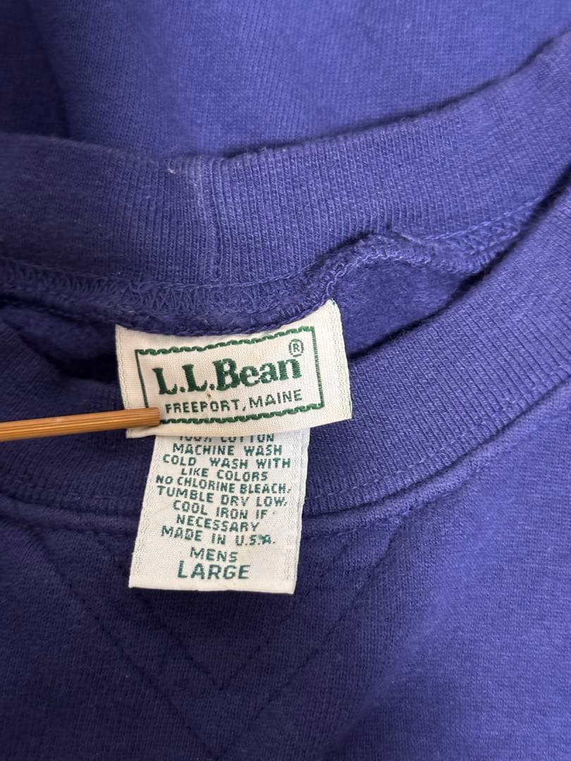 80s LLBean 前V ロゴスウェット　made in USA