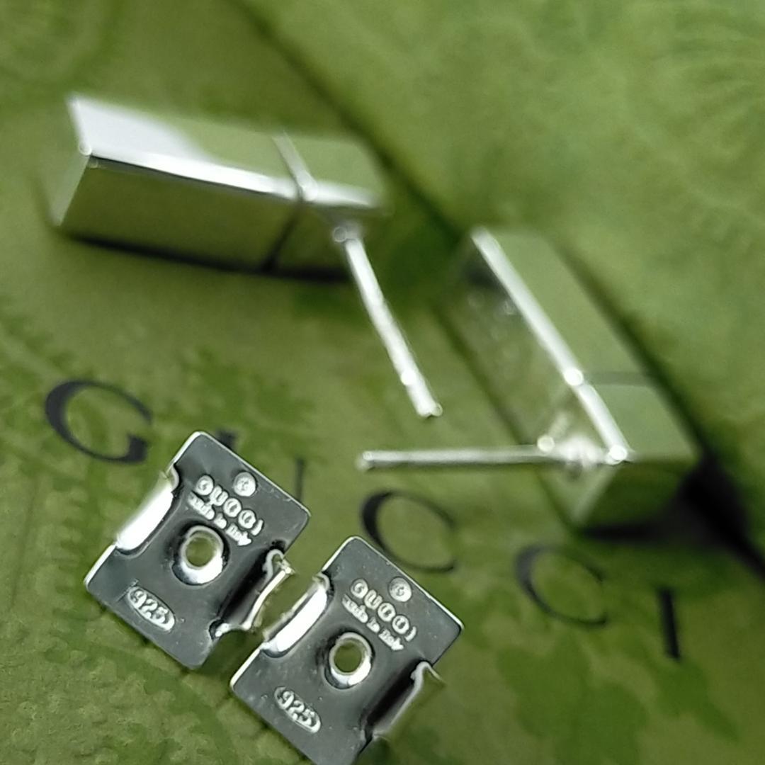 ★SALE★【GUCCI】オールドグッチ　ブロック　ピアス　1547