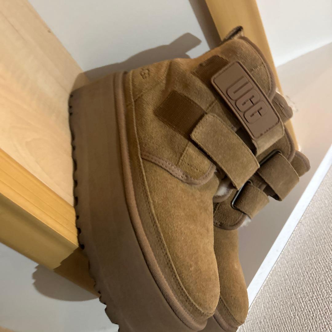 み*ゆ様 UGG 厚底 ムートンブーツ 23cm ベルクロ ボア