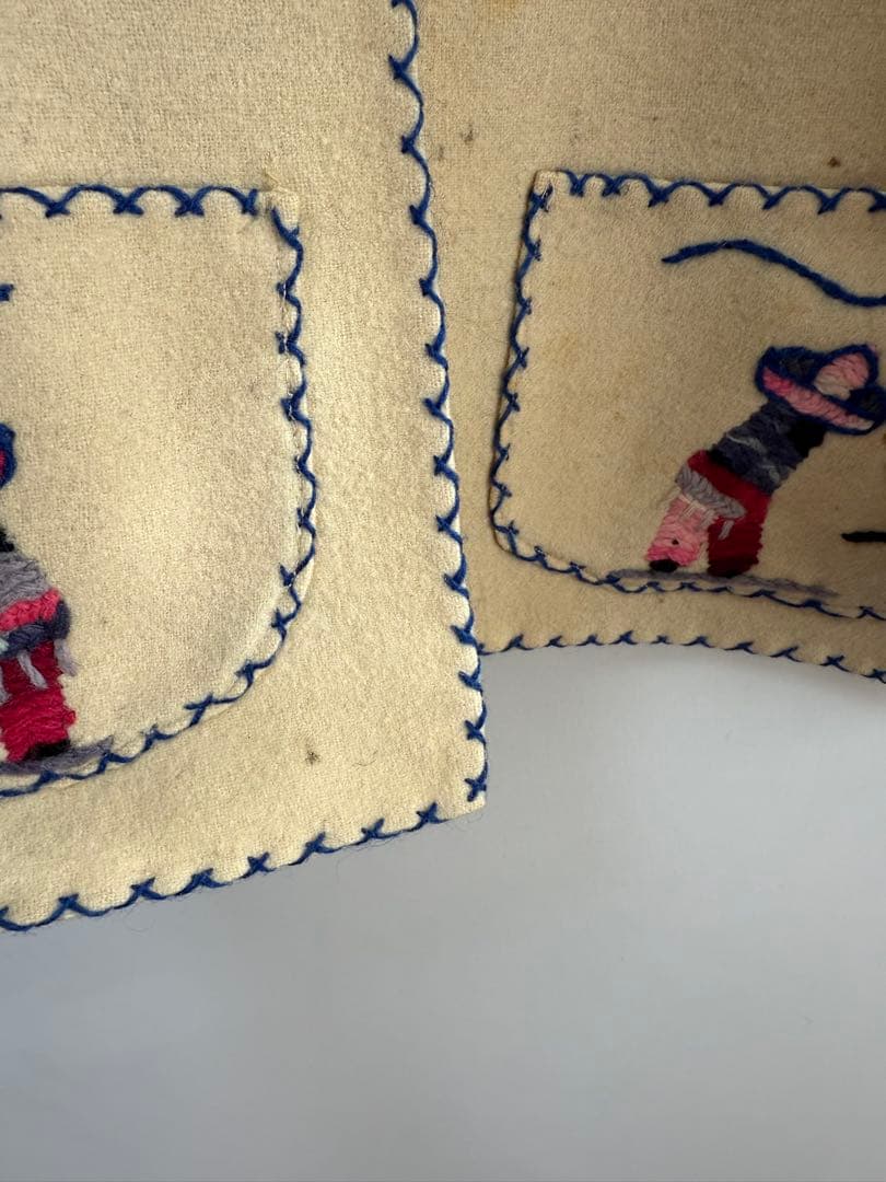 50s 60s 刺繍 メキシカンジャケット クリーム hooked toro