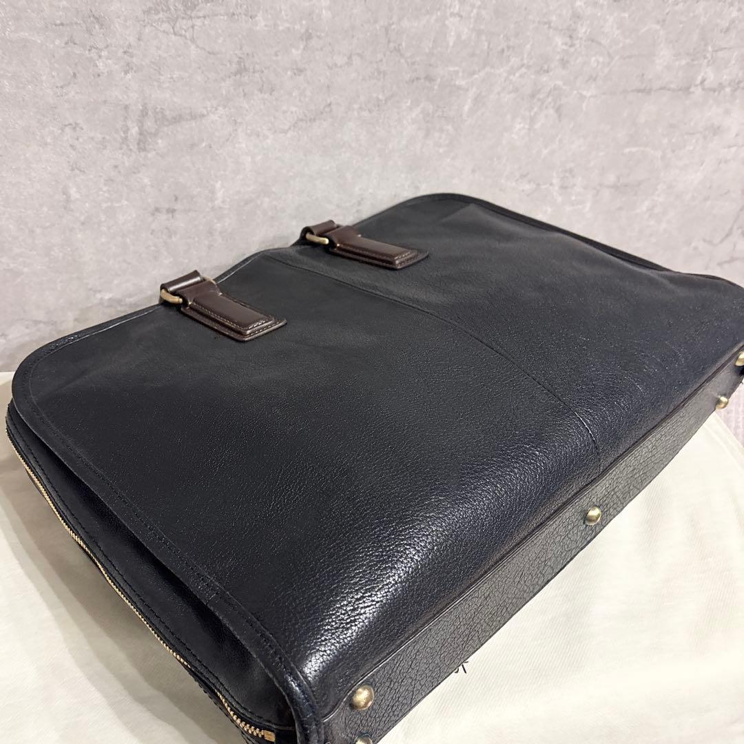 付属品完備 土屋鞄 アルマスバッファロー アーバンネイビー ビジネスバッグ