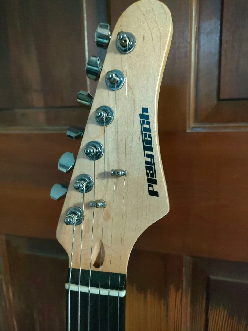 PlayTech テレキャスタータイプ エレキギター　白　本体のみ　USED