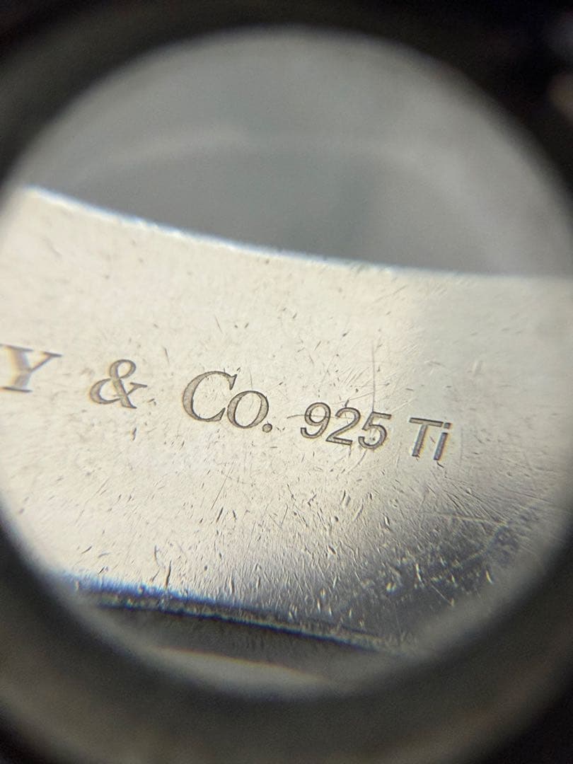 オールドティファニー　925 チタン　1837 プレート　ネックレストップ