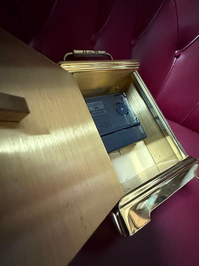 Tiffany & Co. Portfolio真鍮置き時計ドイツ製高12cm動作