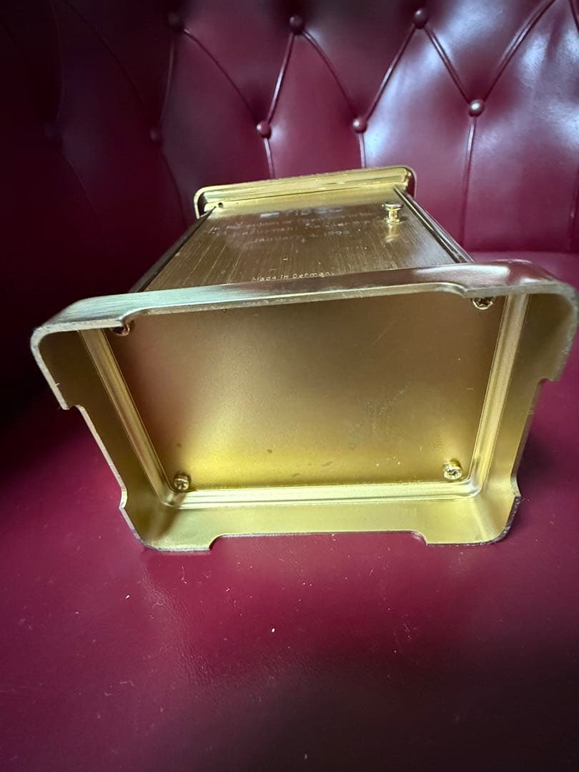 Tiffany & Co. Portfolio真鍮置き時計ドイツ製高12cm動作