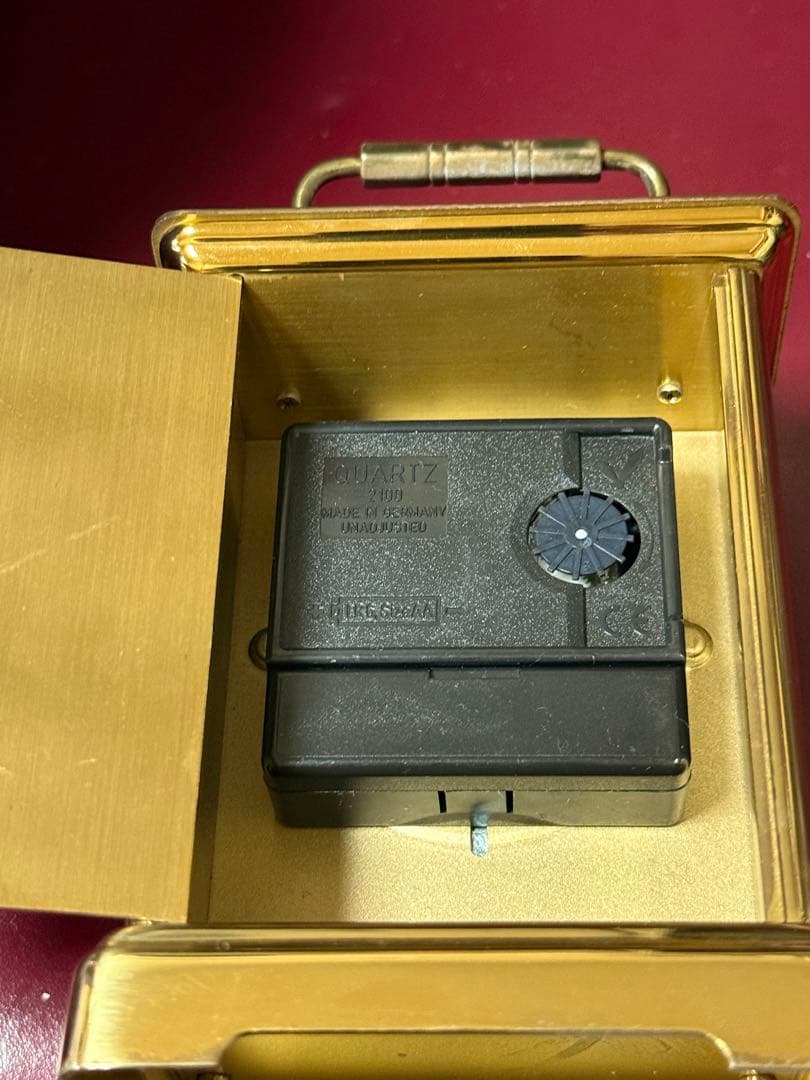 Tiffany & Co. Portfolio真鍮置き時計ドイツ製高12cm動作