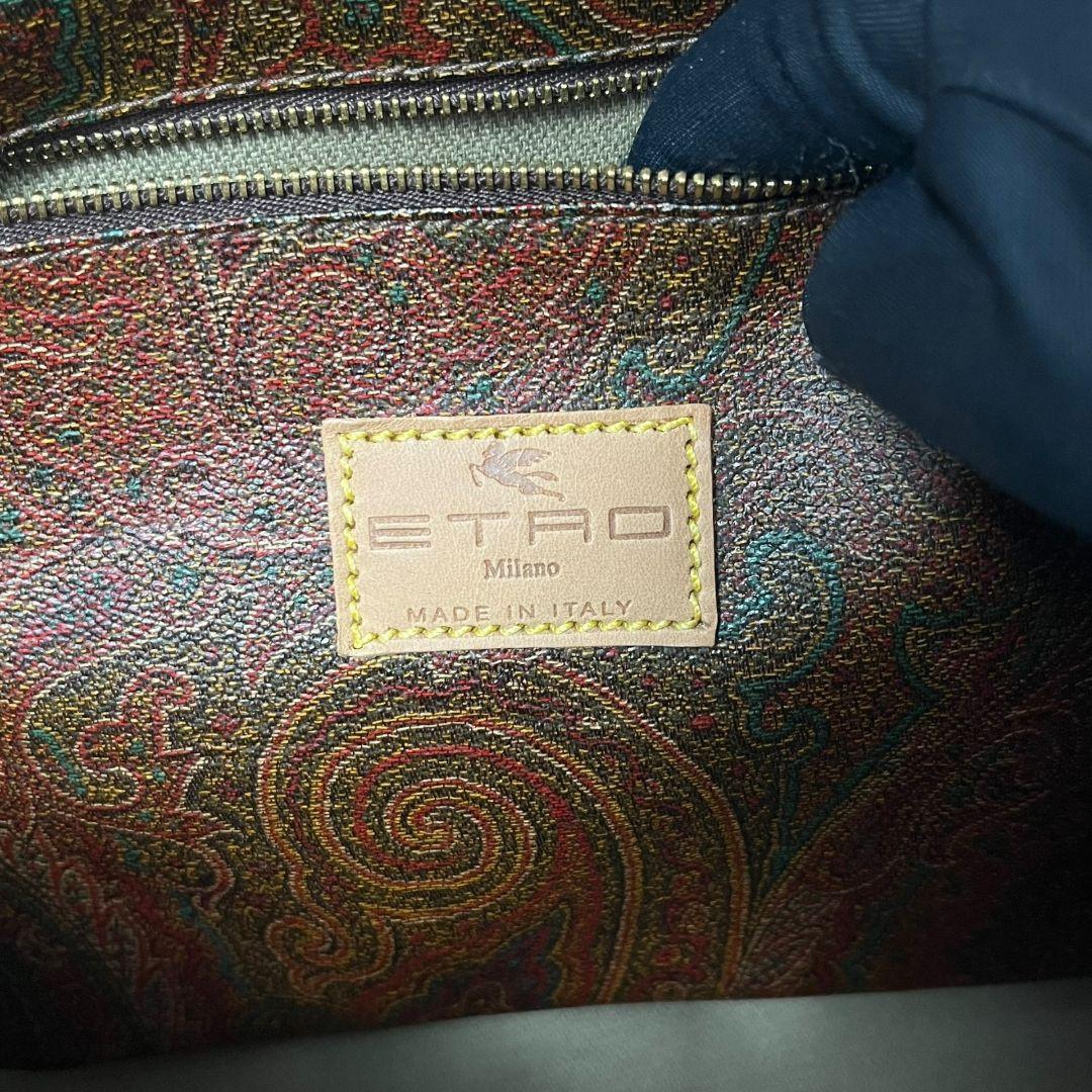極美品　エトロ　ETRO　ミニボストンバッグ　ハンドバッグ　ペイズリー柄