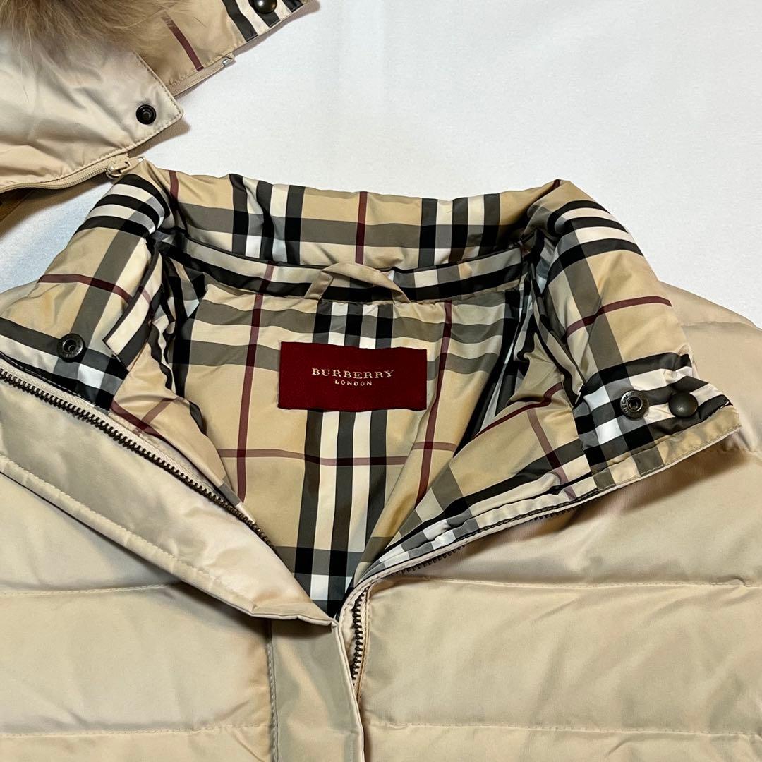 バーバリー ロンドン ダウンジャケット ベージュ 42(Lサイズ) ノバチェック