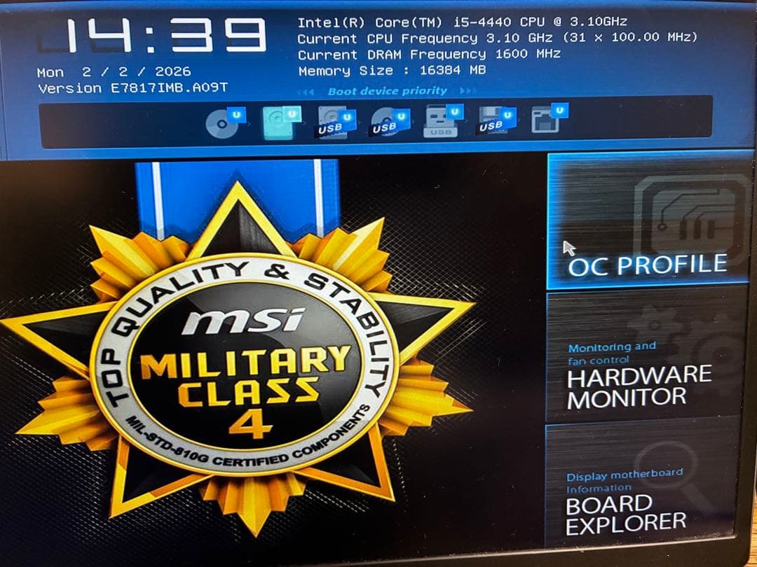 Core i5-4440 デスクトップPC 24GBメモリ HDD合計1TB