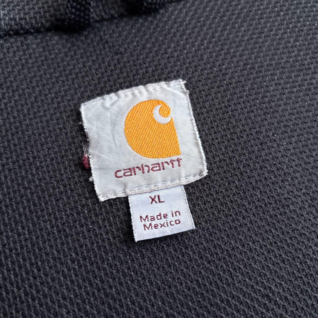 00's■カーハート【XL】アクティブジャケット スウェット フェードブラック