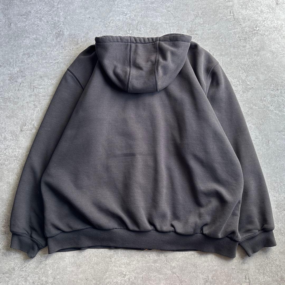 00's■カーハート【XL】アクティブジャケット スウェット フェードブラック