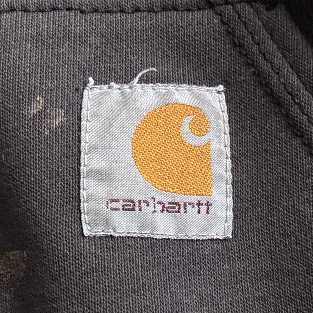00's■カーハート【XL】アクティブジャケット スウェット フェードブラック