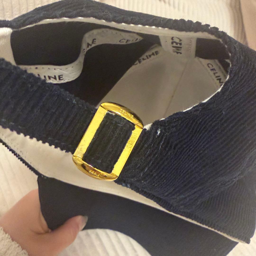 よ*ば様 CELINE セリーヌ　トリオンフベースボールキャップコーデュロイ　M