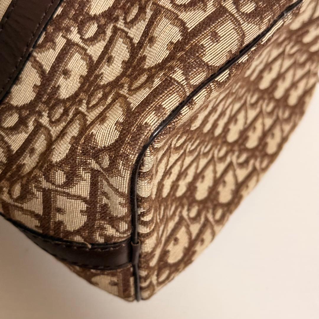 クリスチャンディオール Dior トロッター柄 ミニボストンバック