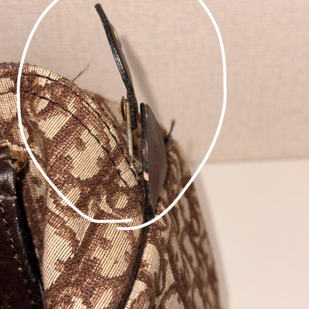 クリスチャンディオール Dior トロッター柄 ミニボストンバック