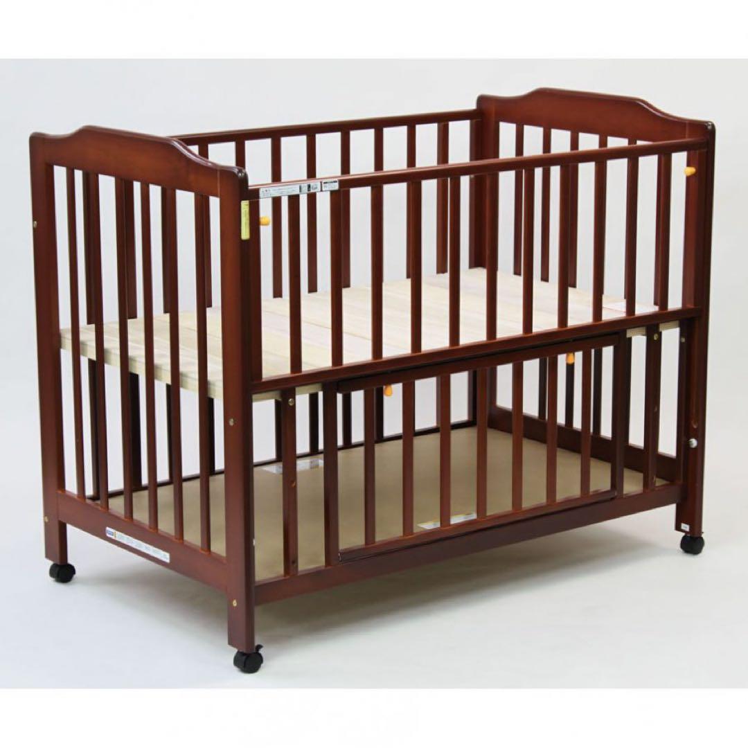 (美品)カトージ　ベビーベッド　タチベット　ハイタイプ