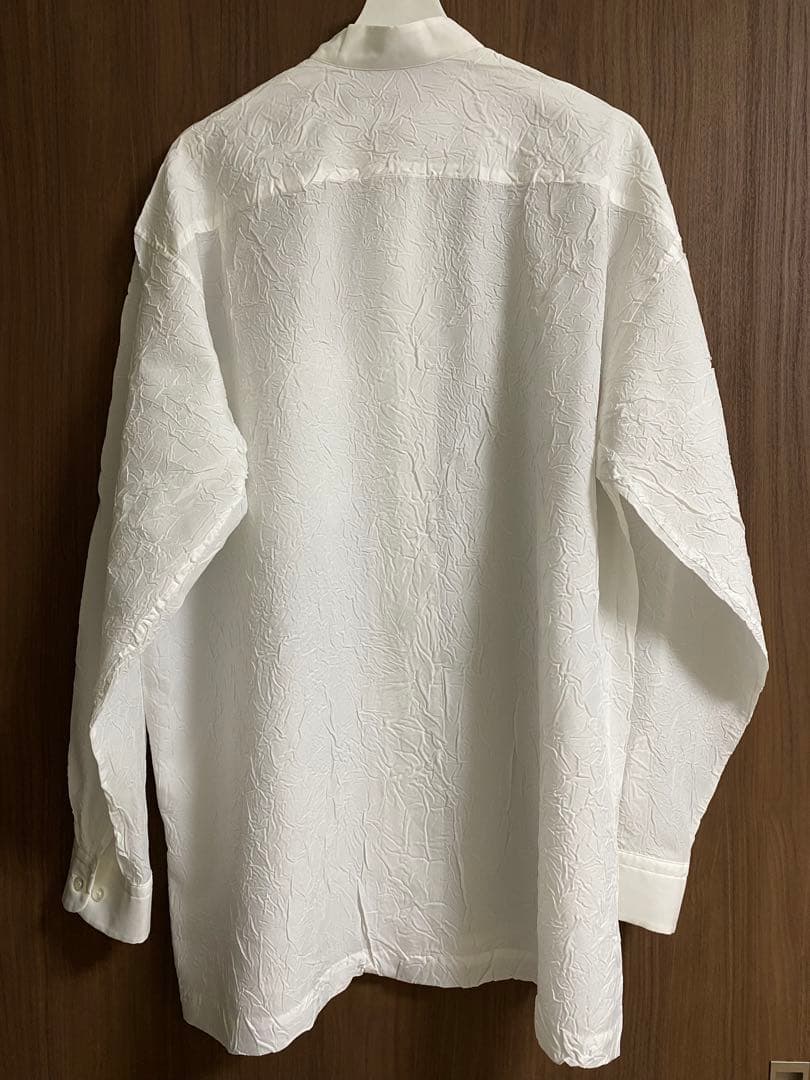 イッセイミヤケ ホワイト 長袖 シワ加工