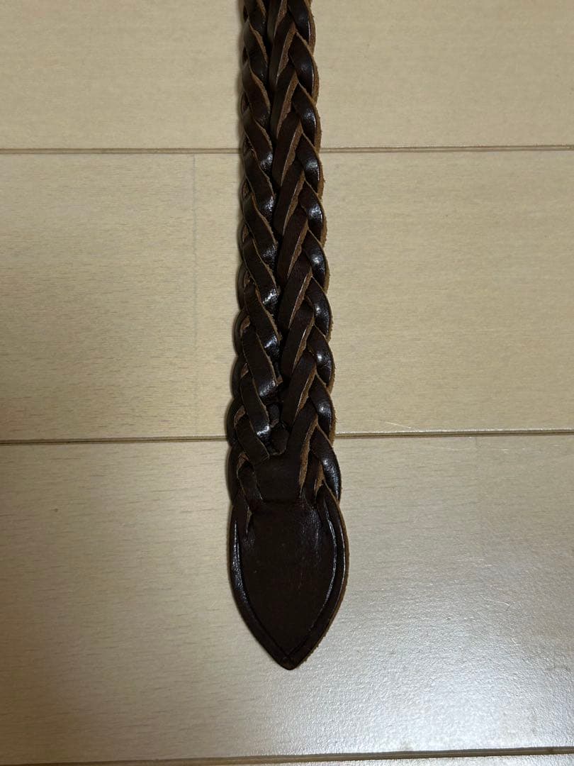 Whitehouse Cox レザーメッシュベルト ダークブラウン　34/85