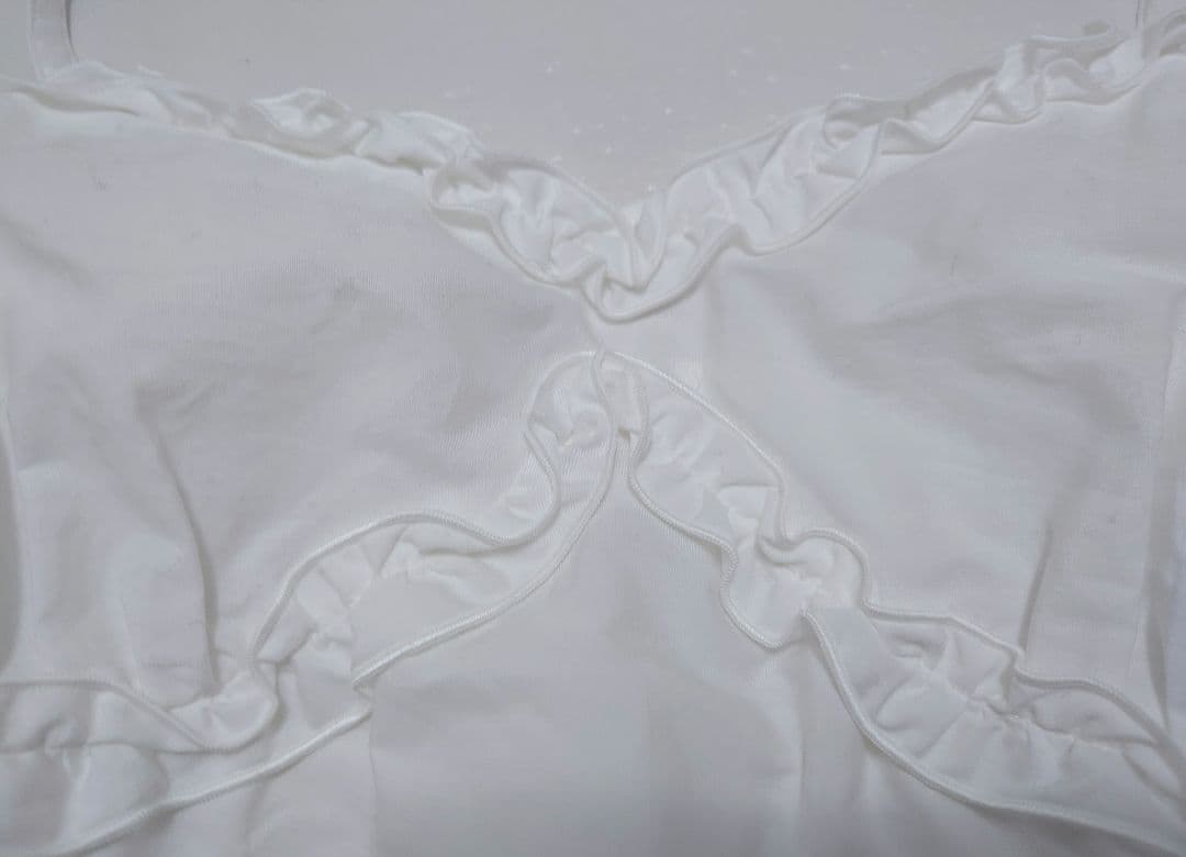 ホワイト レース付き キャミソール