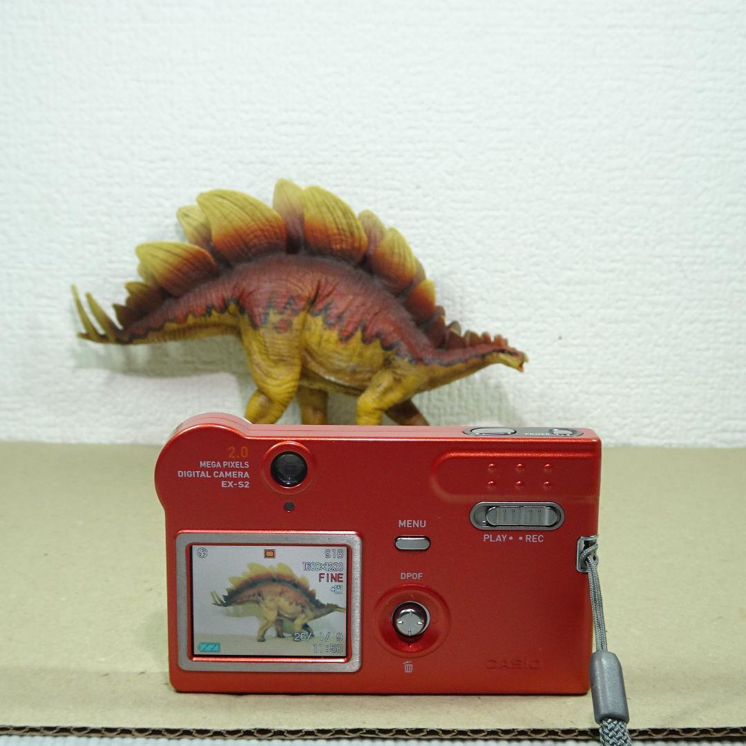 限定色 美品 カシオ EXILIM EX-S2 コンデジ クレードル RED 赤