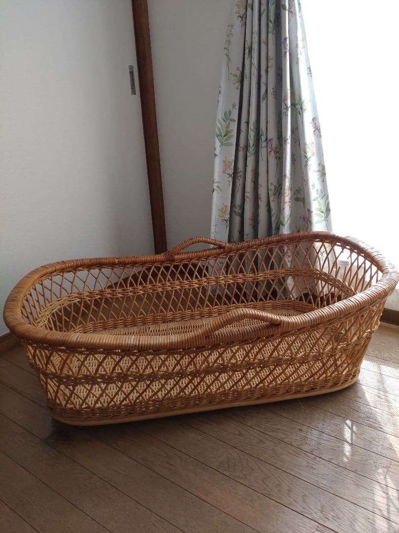 ゆりかご　ラタン　ヴィンテージ