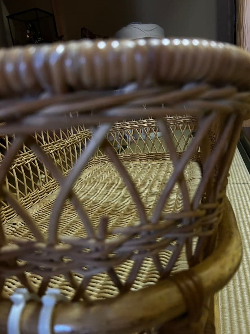 ゆりかご　ラタン　ヴィンテージ