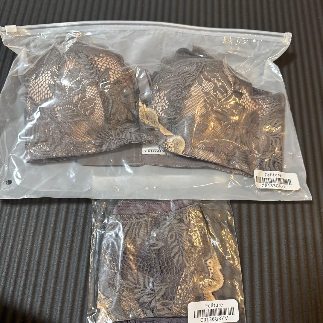 Feliture花柄レースブラジャーセット 4色 パンツ5色