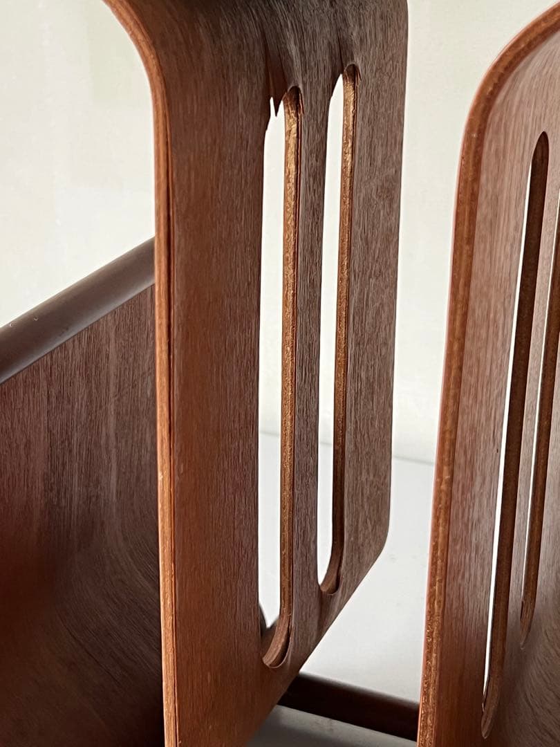 80's プライウッド サイドテーブル／マガジンラック　ミッドセンチュリー