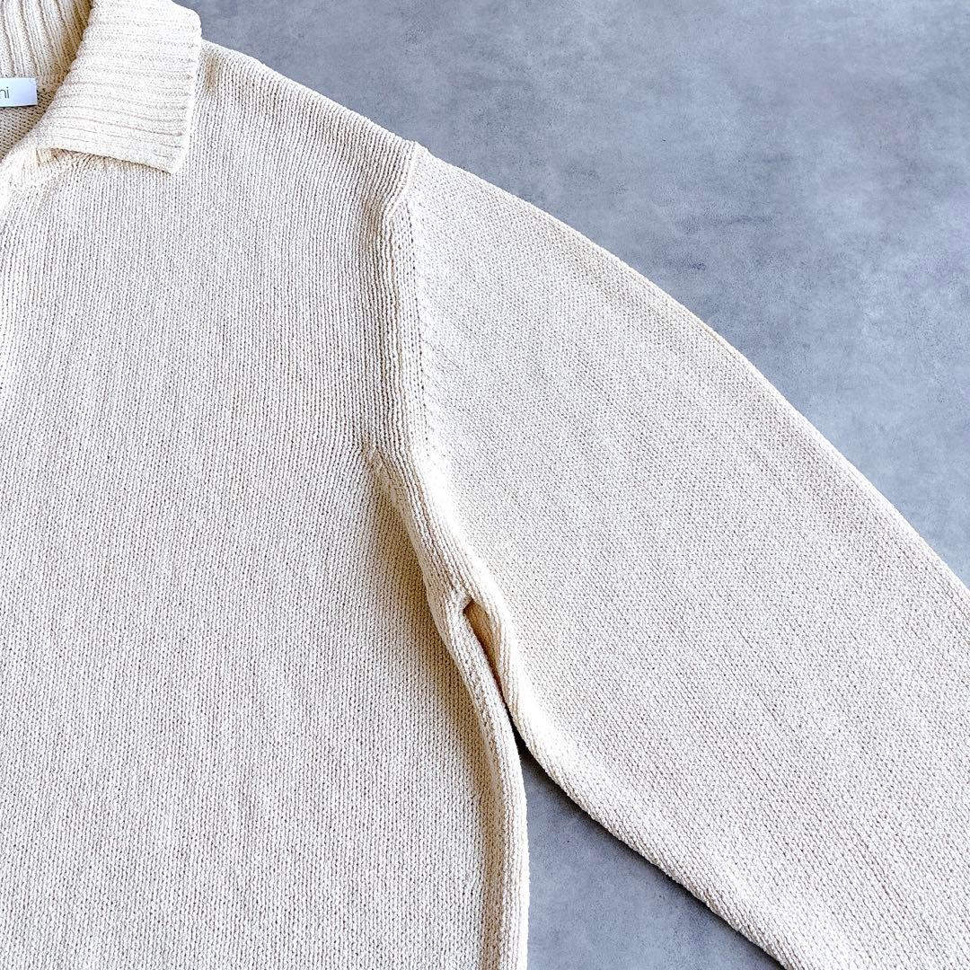 クルチアーニ ハーフジップニット 春ニット コットン100% サイズ54