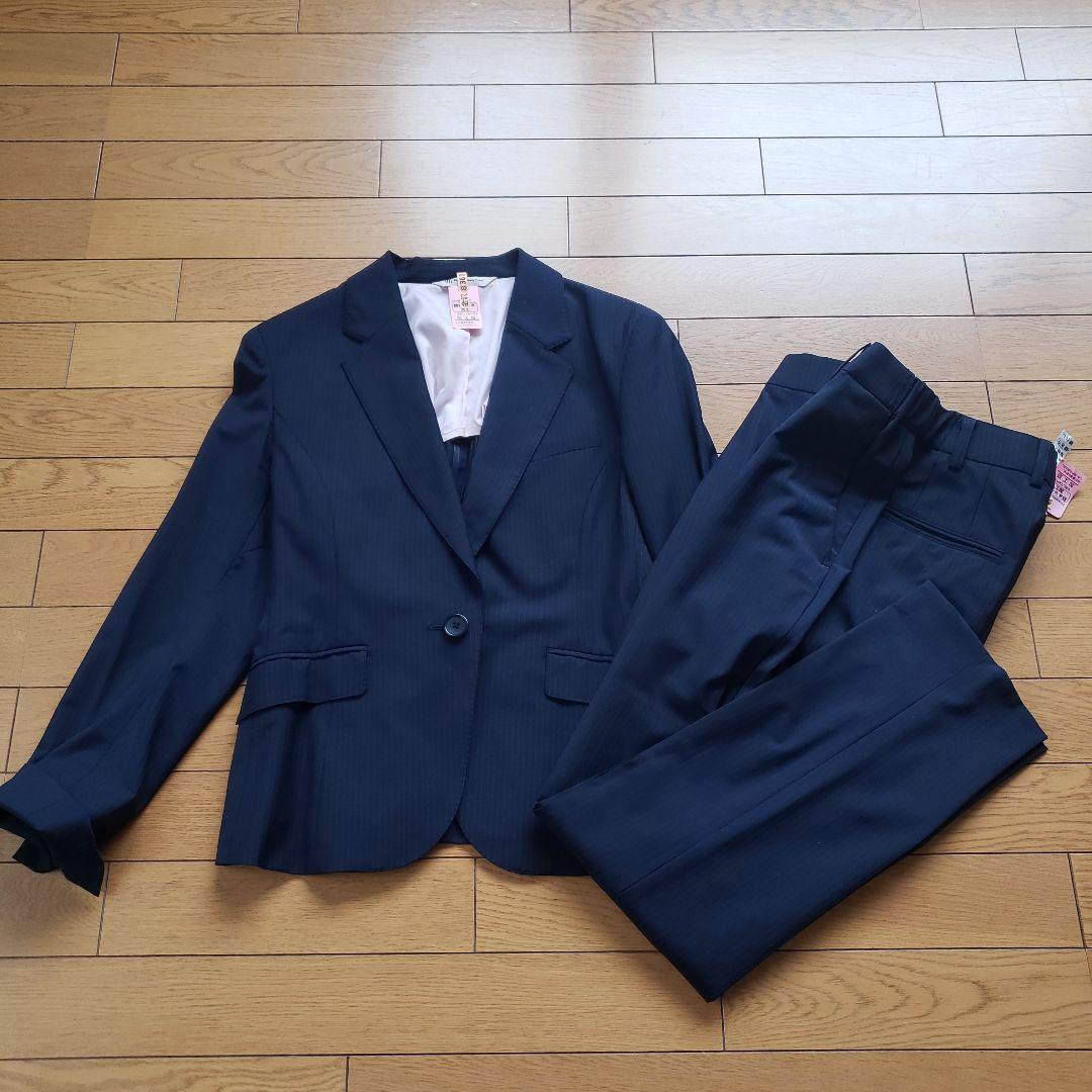 Samantha Thavasa ネイビー ストライプパンツスーツ