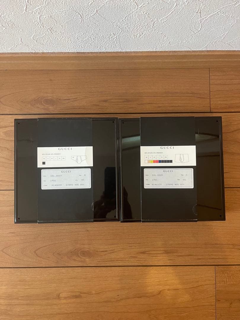 GUCCI ブラック ボクサーショーツ 1枚ブリーフタイプ1枚の2枚 セット M