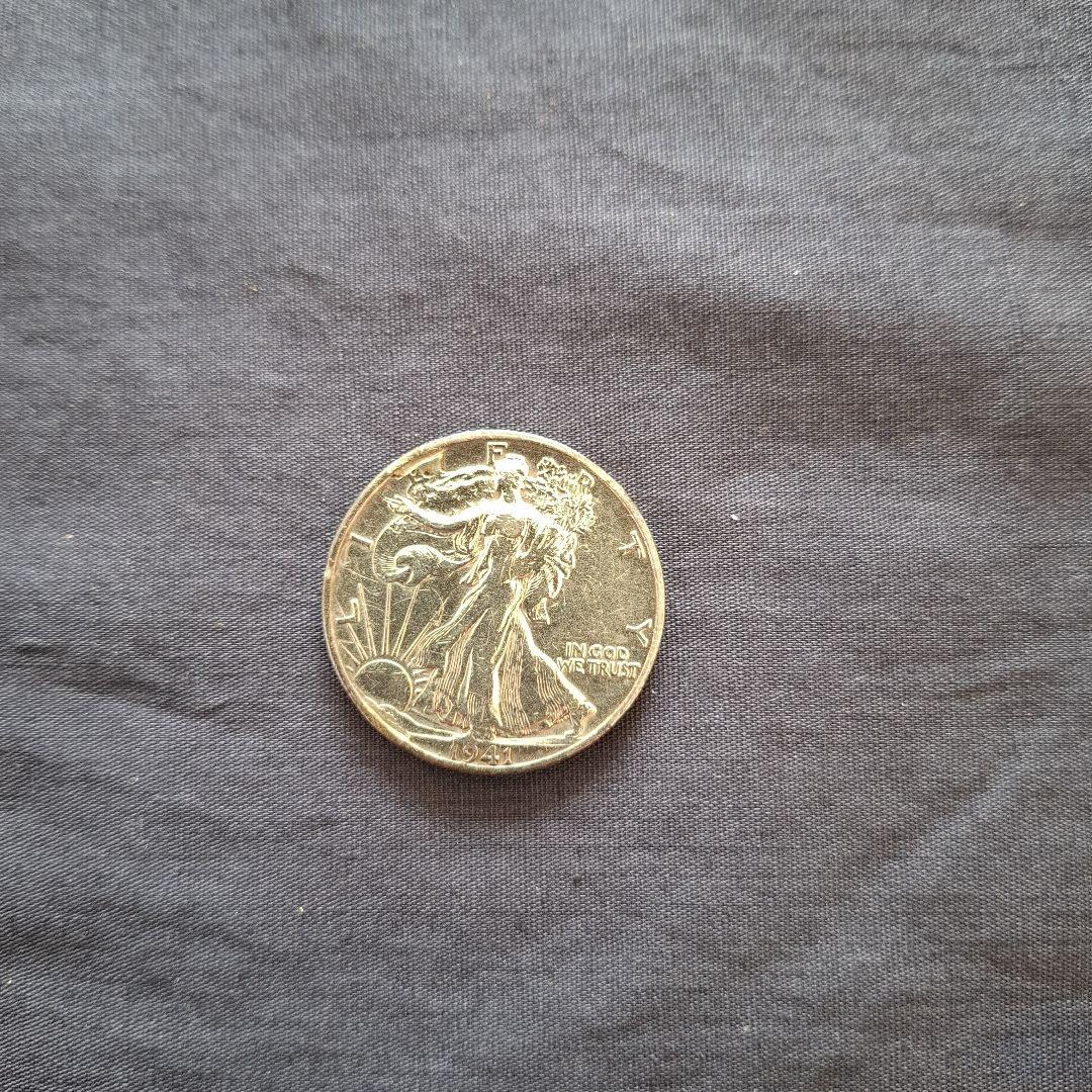 アメリカ、銀貨、ウォーキングリバティハーフドル銀貨等3枚