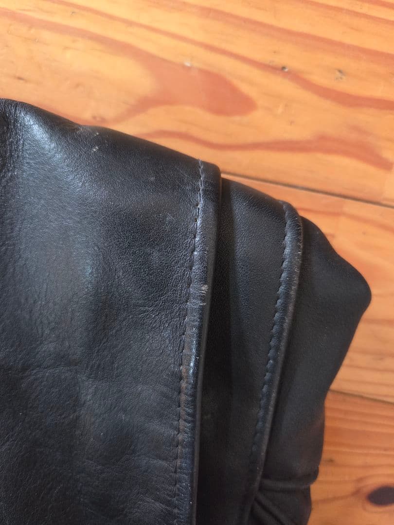 Schott 【人気ブランド】 　シングルレザー ジャケット 　ブラック