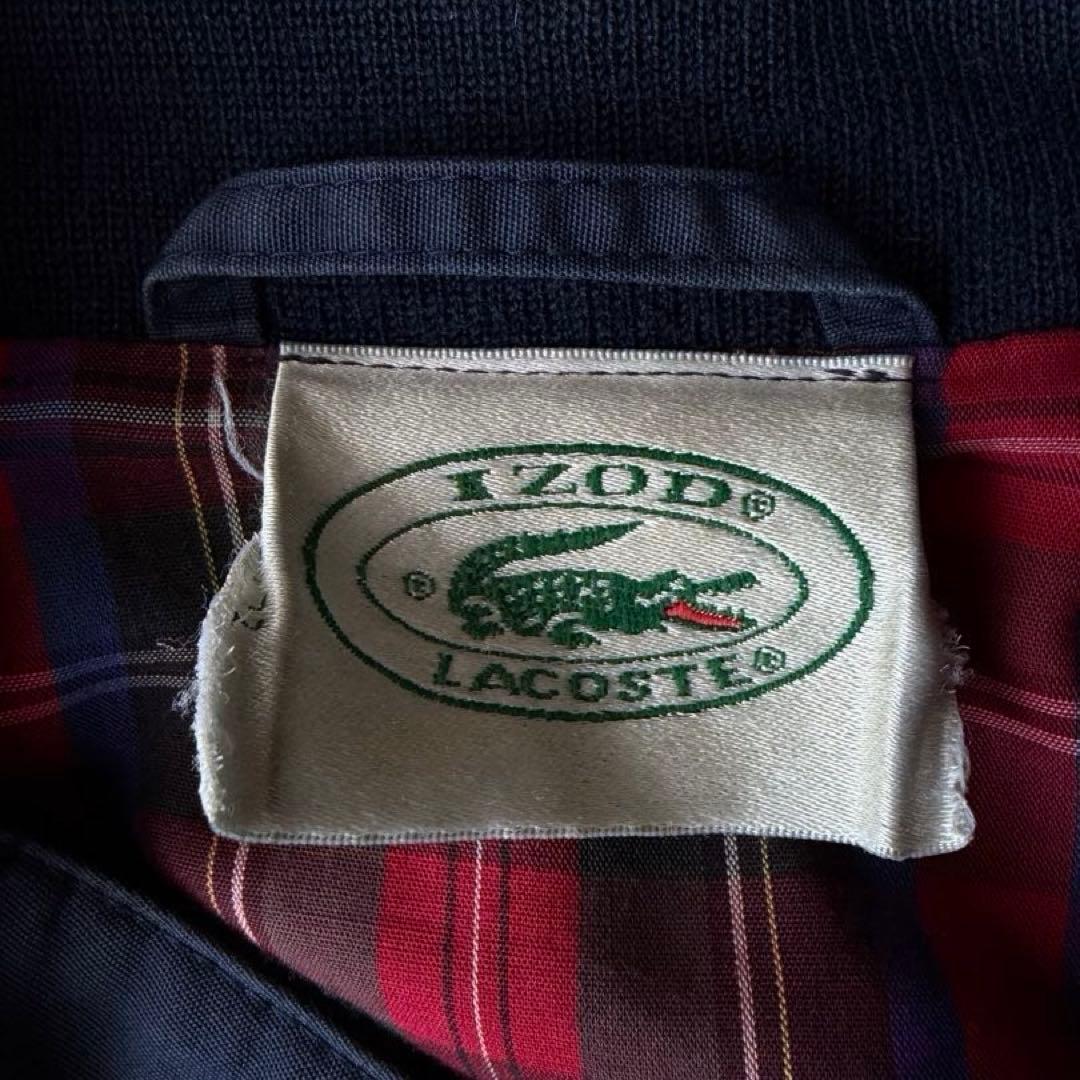 90s IZOD LACOSTE スウィングトップ ハリントンネイビー　チェック