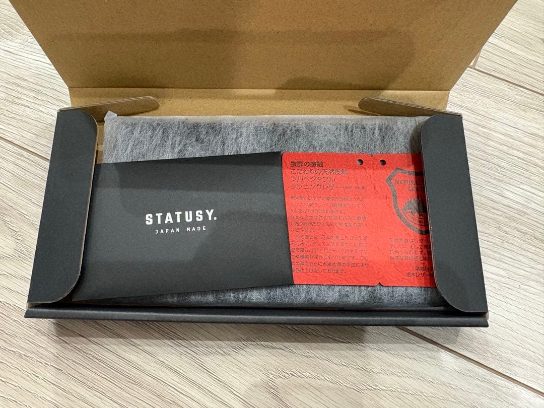 STATUSY長財布　il modo Air（イルモードエアー）ブラック　右利き