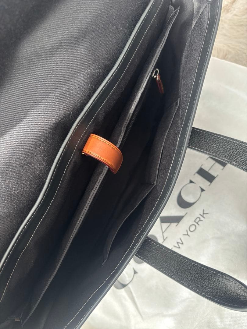 COACH ビジネスバッグ 革バッグ　ブラック