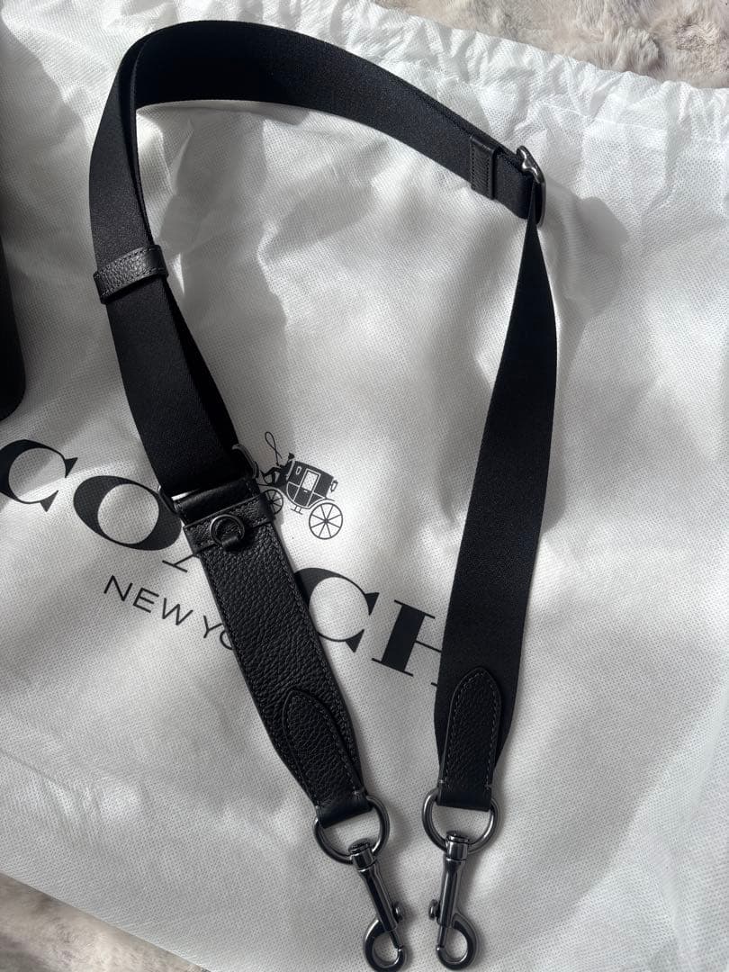 COACH ビジネスバッグ 革バッグ　ブラック