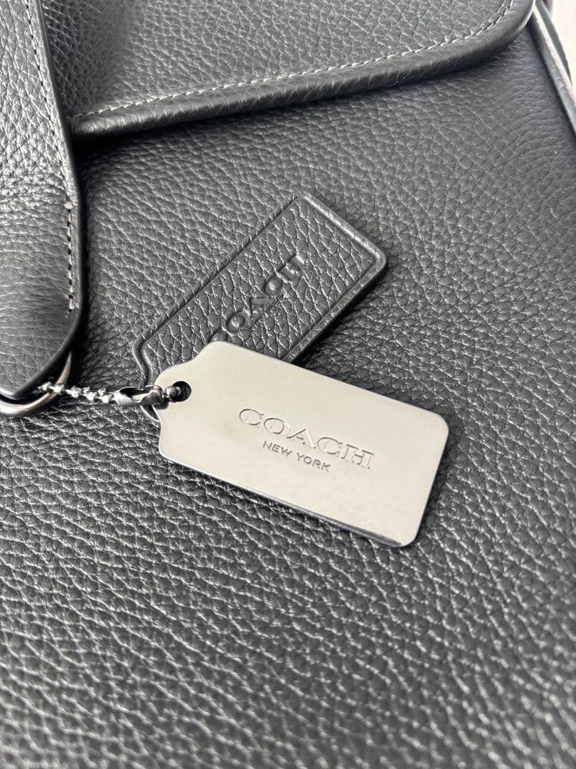 COACH ビジネスバッグ 革バッグ　ブラック