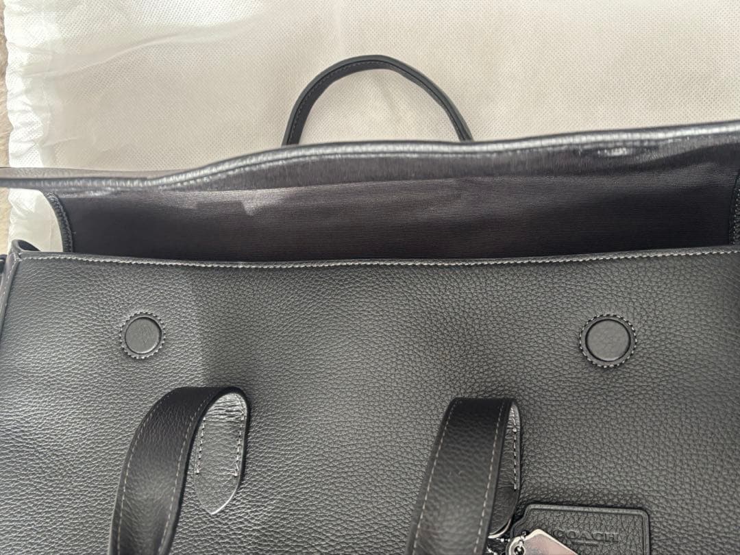 COACH ビジネスバッグ 革バッグ　ブラック