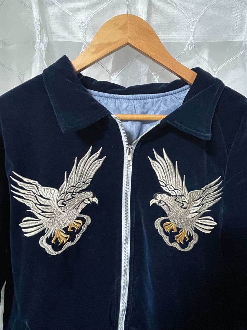 未使用近 別珍 vintage handmade 龍鷲 日本限定スカジャン 美品