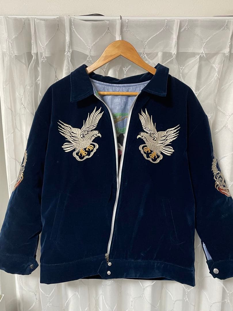 未使用近 別珍 vintage handmade 龍鷲 日本限定スカジャン 美品