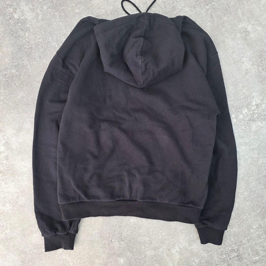 チョコバナナページ　ルーズ　ロゴ　プリント ブラック フード付き　パーカー