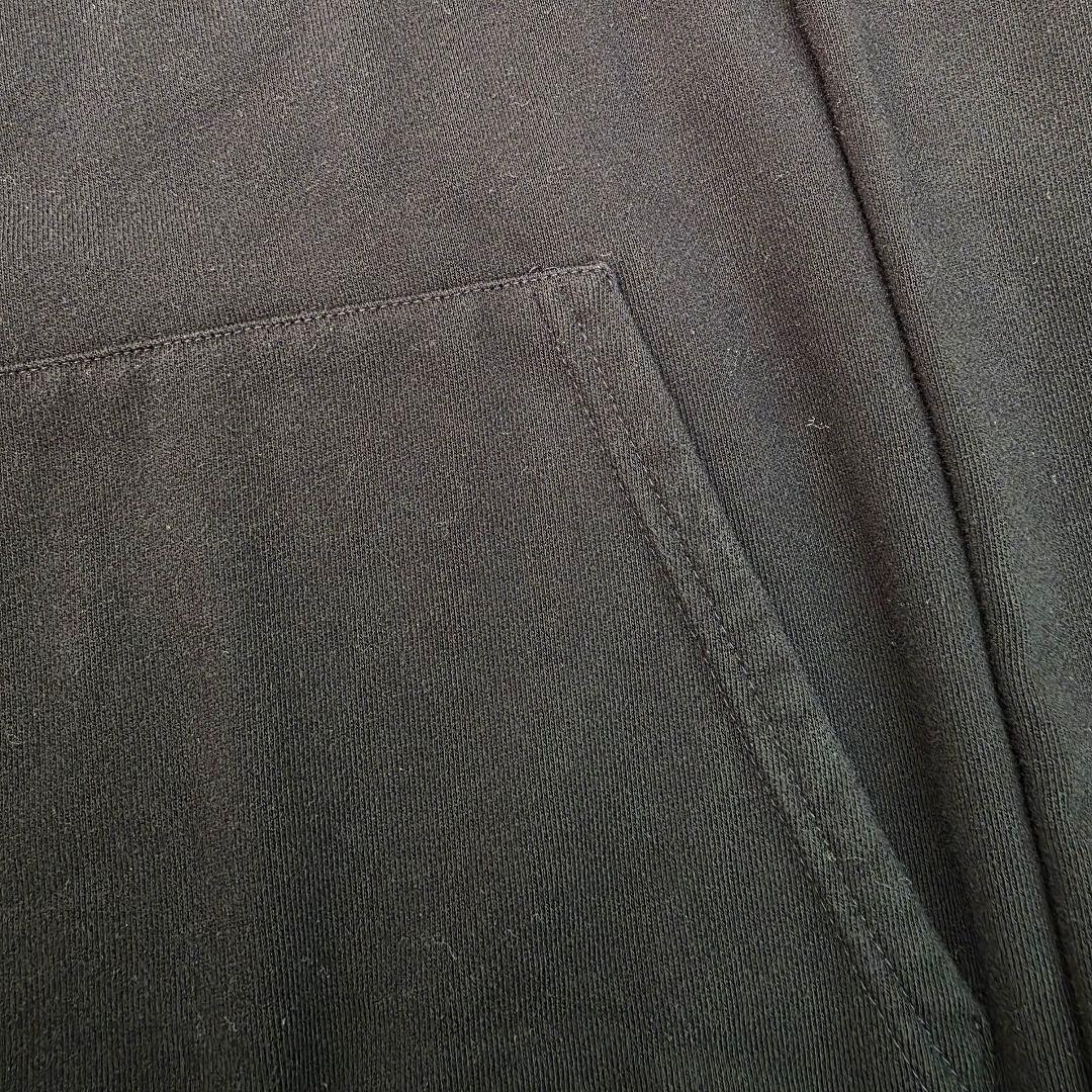 チョコバナナページ　ルーズ　ロゴ　プリント ブラック フード付き　パーカー